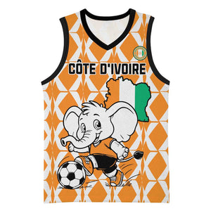Custom Ivory Coast Football Basketball Jersey Go Champions - African Pride