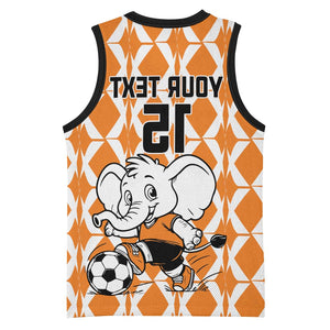 Custom Ivory Coast Football Basketball Jersey Go Champions - African Pride