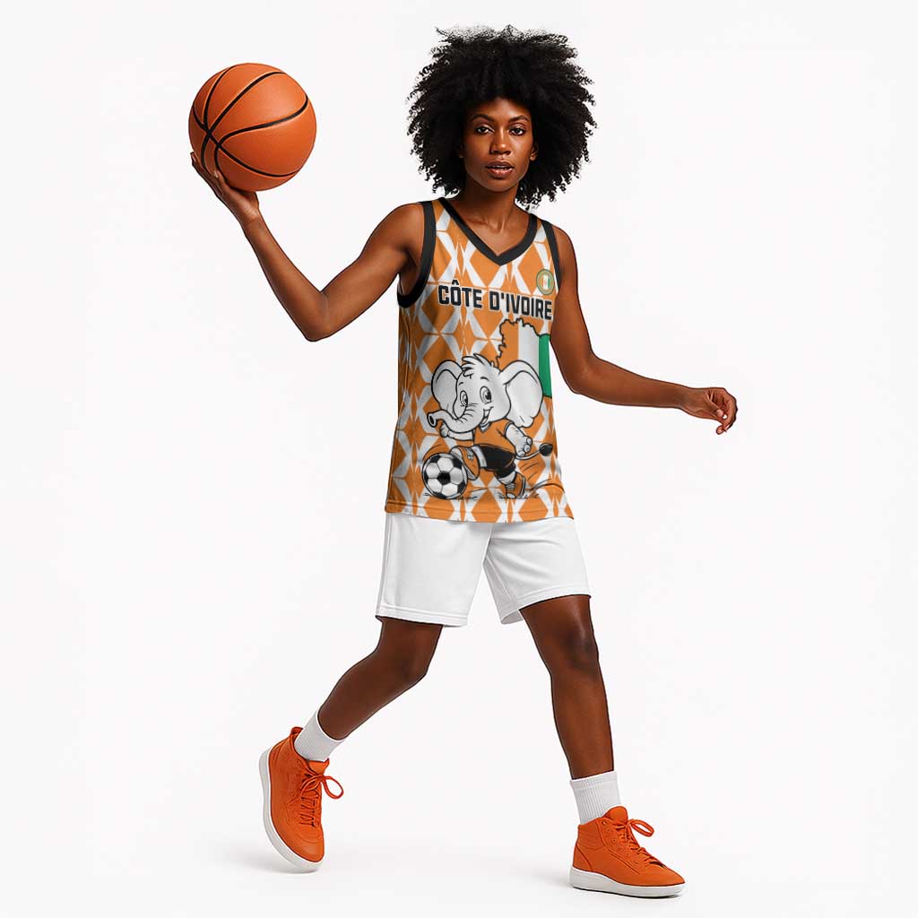 Custom Ivory Coast Football Basketball Jersey Go Champions - African Pride
