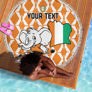 Custom Ivory Coast Football Beach Blanket Go Champions
