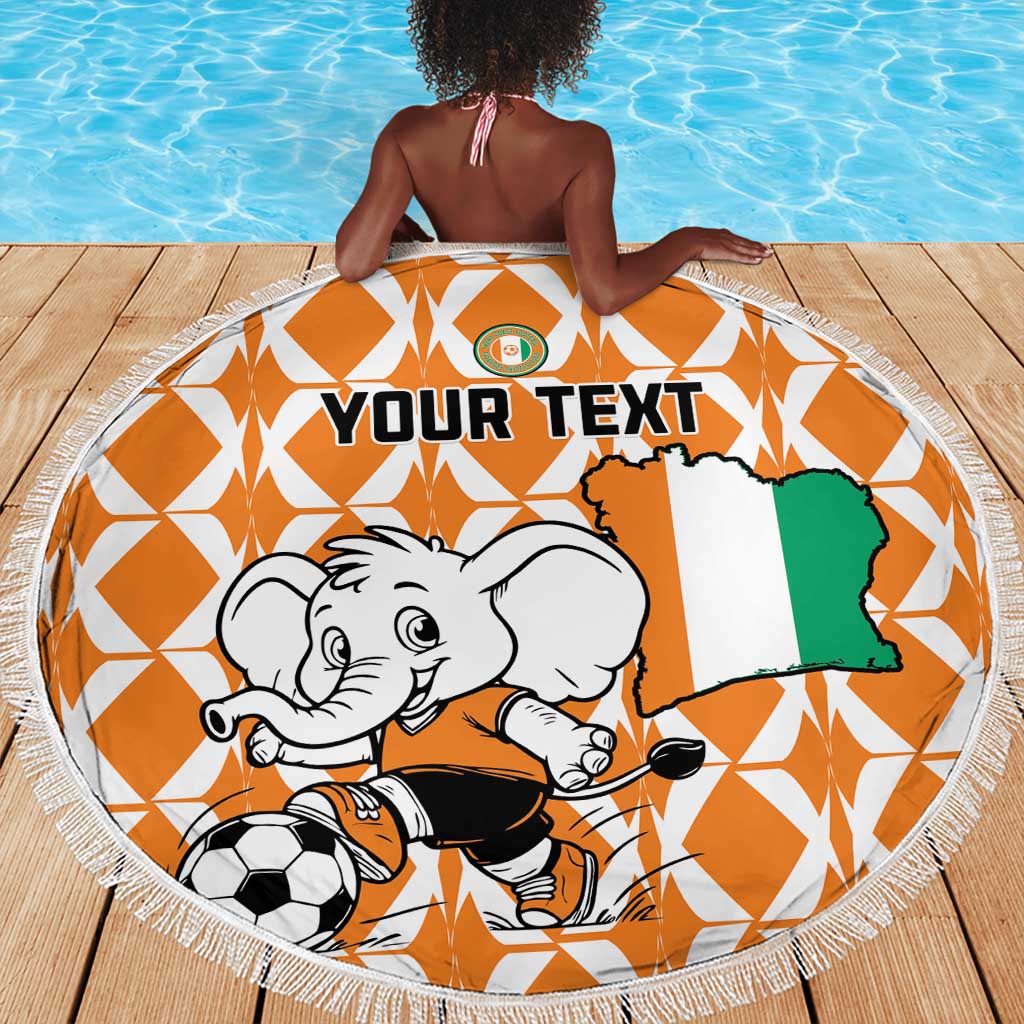 Custom Ivory Coast Football Beach Blanket Go Champions