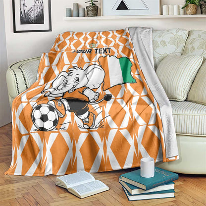 Custom Ivory Coast Football Blanket Go Champions