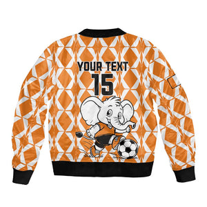 Custom Ivory Coast Football Bomber Jacket Go Champions