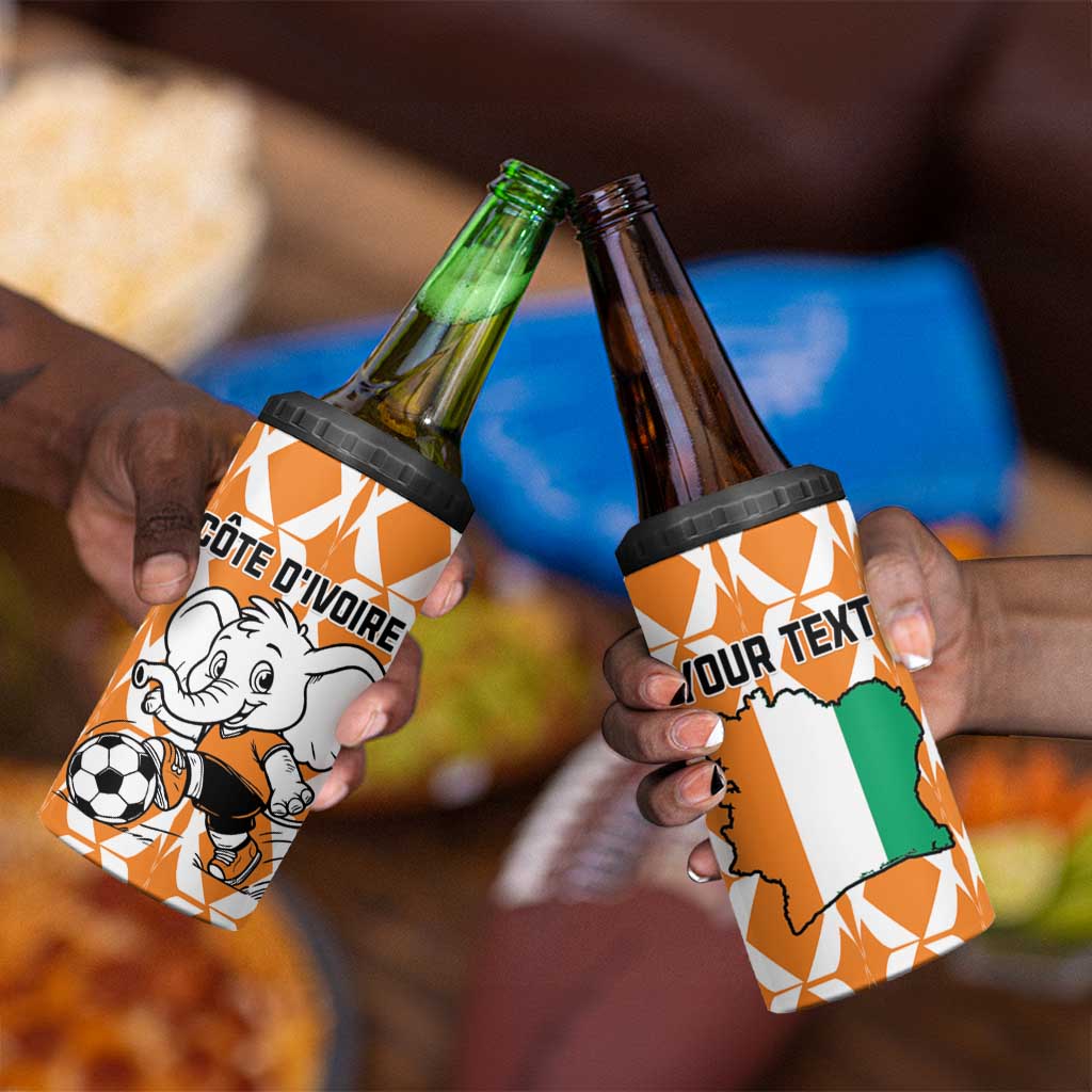 Custom Ivory Coast Football 4 in 1 Can Cooler Tumbler Go Champions