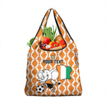 Custom Ivory Coast Football Grocery Bag Go Champions