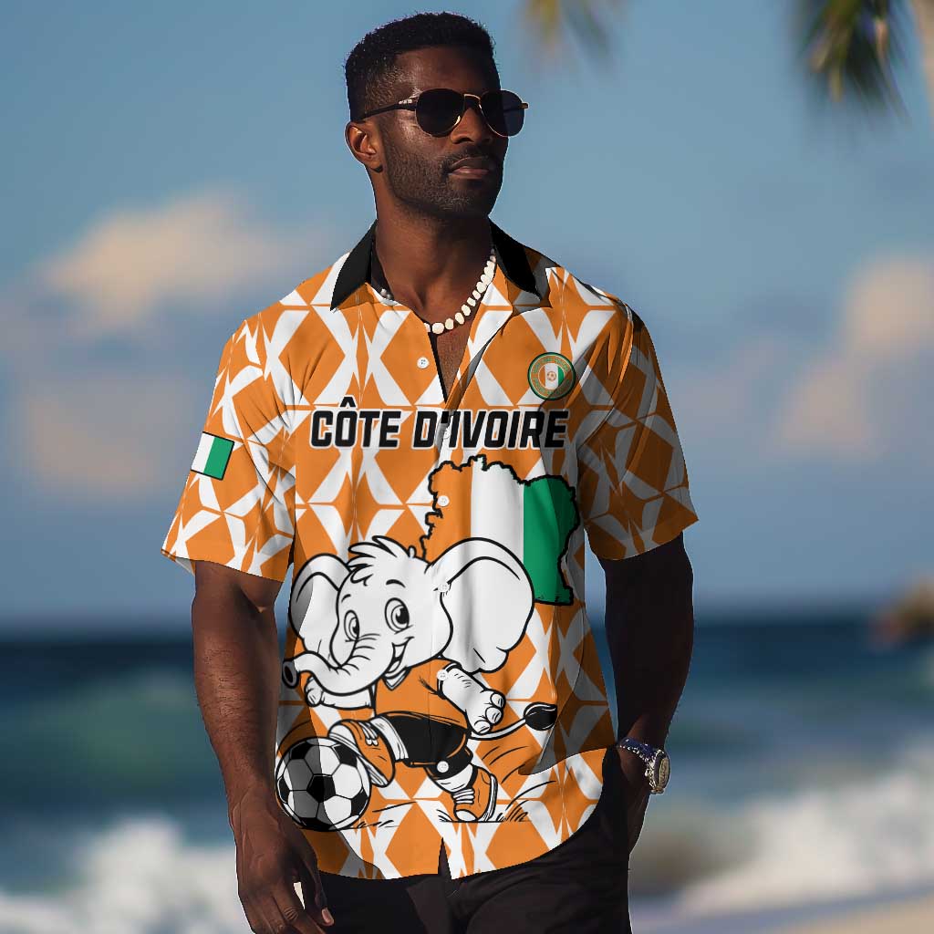 Custom Ivory Coast Football Hawaiian Shirt Go Champions