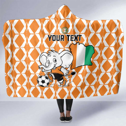 Custom Ivory Coast Football Hooded Blanket Go Champions