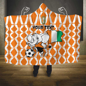 Custom Ivory Coast Football Hooded Blanket Go Champions