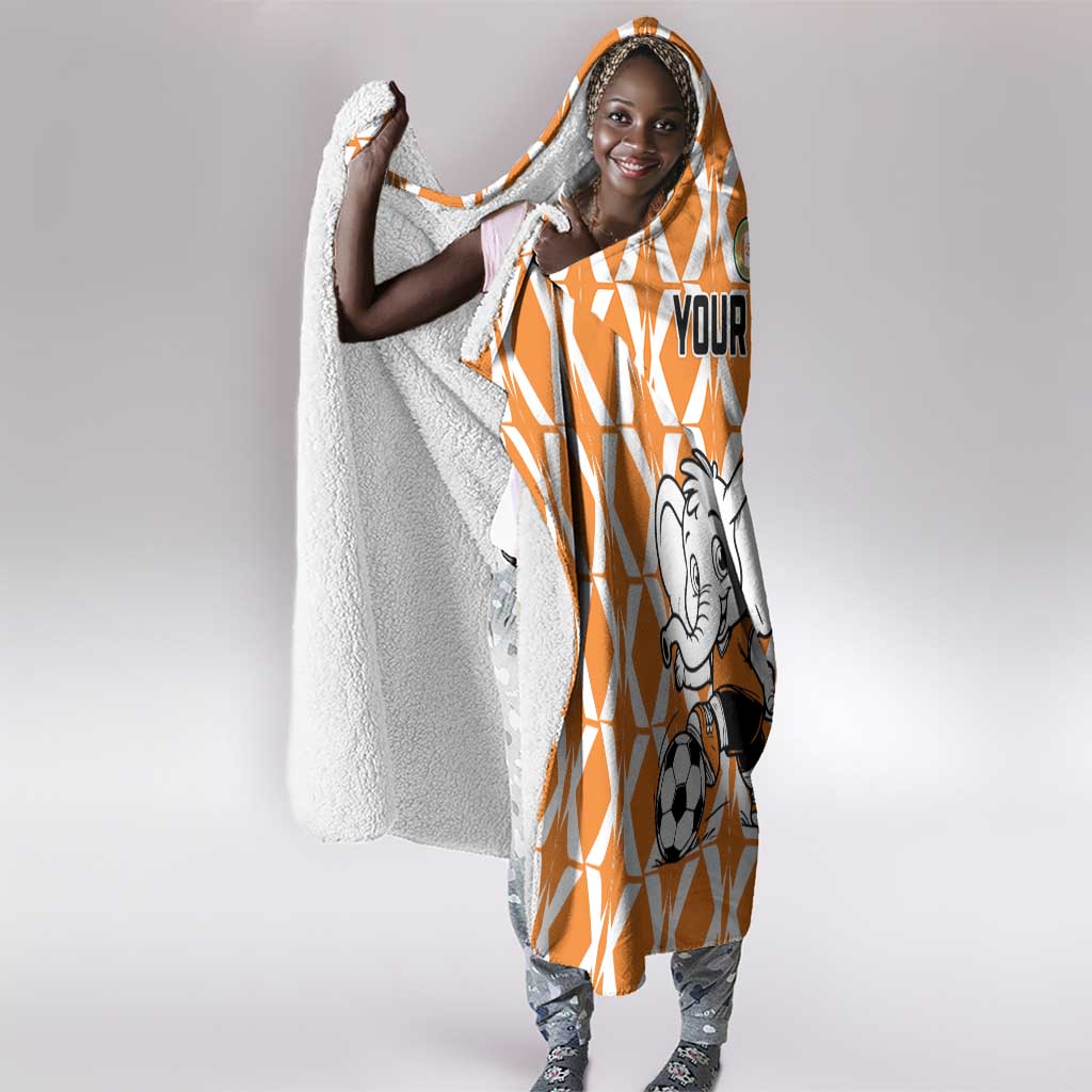 Custom Ivory Coast Football Hooded Blanket Go Champions