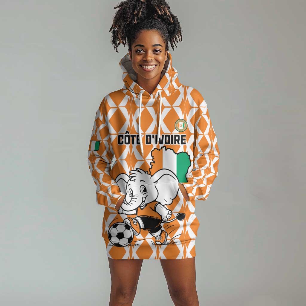Custom Ivory Coast Football Hoodie Dress Go Champions