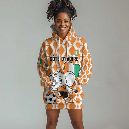 Custom Ivory Coast Football Hoodie Dress Go Champions