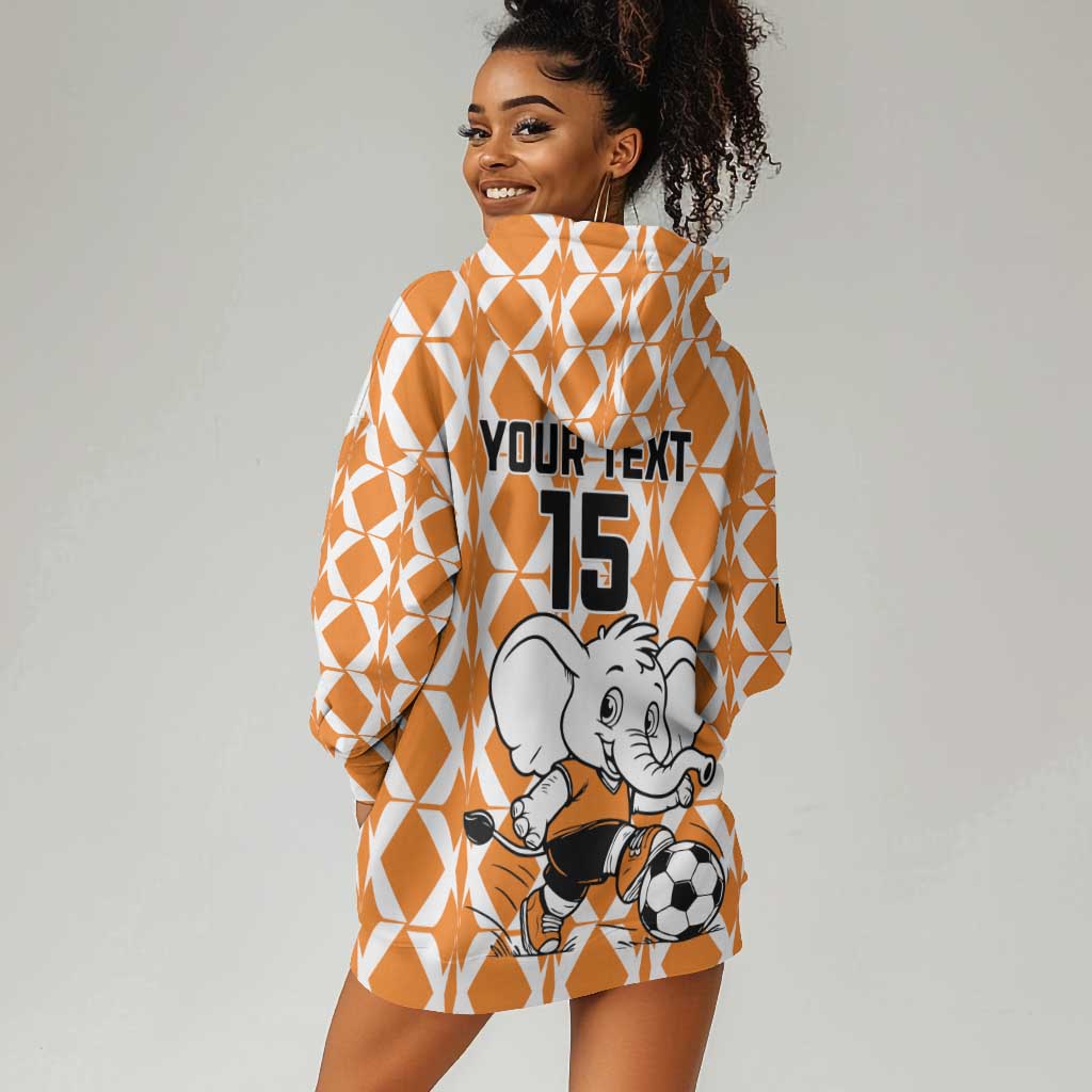 Custom Ivory Coast Football Hoodie Dress Go Champions