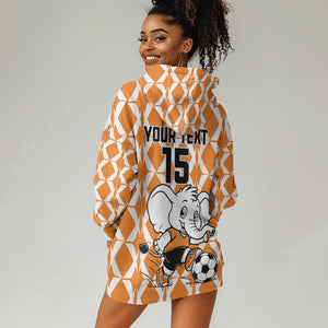 Custom Ivory Coast Football Hoodie Dress Go Champions