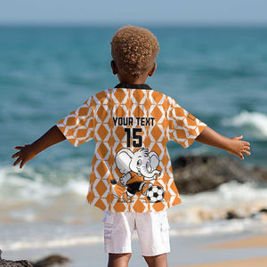 Custom Ivory Coast Football Kid Hawaiian Shirt Go Champions