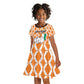 Custom Ivory Coast Football Kid Short Sleeve Dress Go Champions