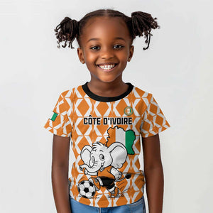Custom Ivory Coast Football Kid T shirt Go Champions