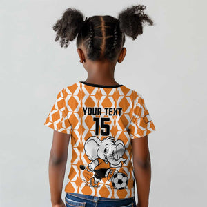 Custom Ivory Coast Football Kid T shirt Go Champions