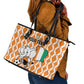 Custom Ivory Coast Football Leather Tote Bag Go Champions