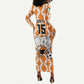 Custom Ivory Coast Football Long Sleeve Bodycon Dress Go Champions LT15