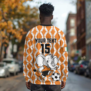 Custom Ivory Coast Football Long Sleeve Shirt Go Champions