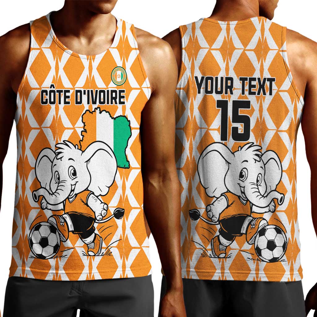 Custom Ivory Coast Football Men Tank Top Go Champions