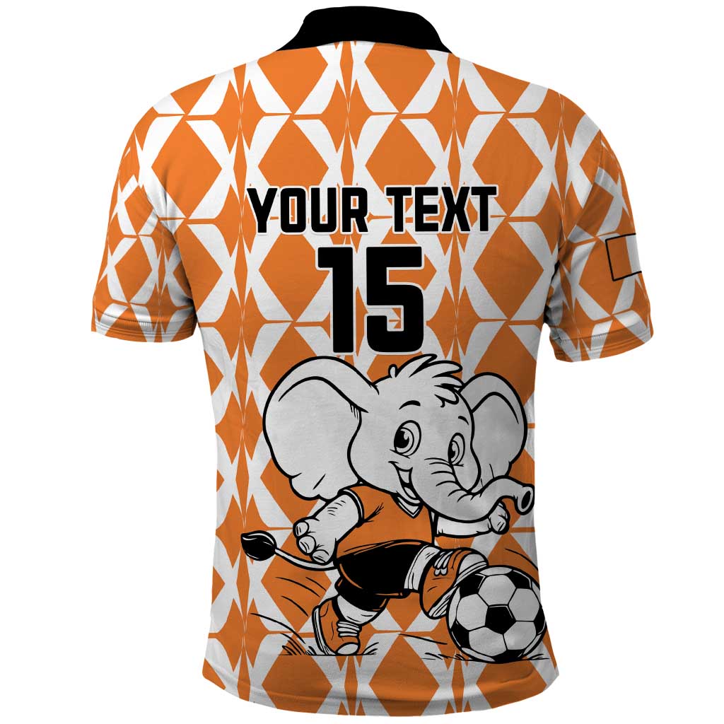 Custom Ivory Coast Football Polo Shirt Go Champions