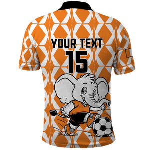 Custom Ivory Coast Football Polo Shirt Go Champions