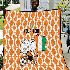 Custom Ivory Coast Football Quilt Go Champions