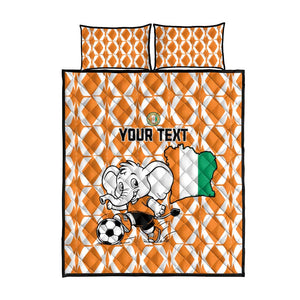 Custom Ivory Coast Football Quilt Bed Set Go Champions