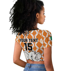Custom Ivory Coast Football Raglan Cropped T shirt Go Champions