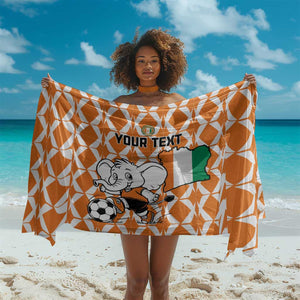Custom Ivory Coast Football Sarong Go Champions