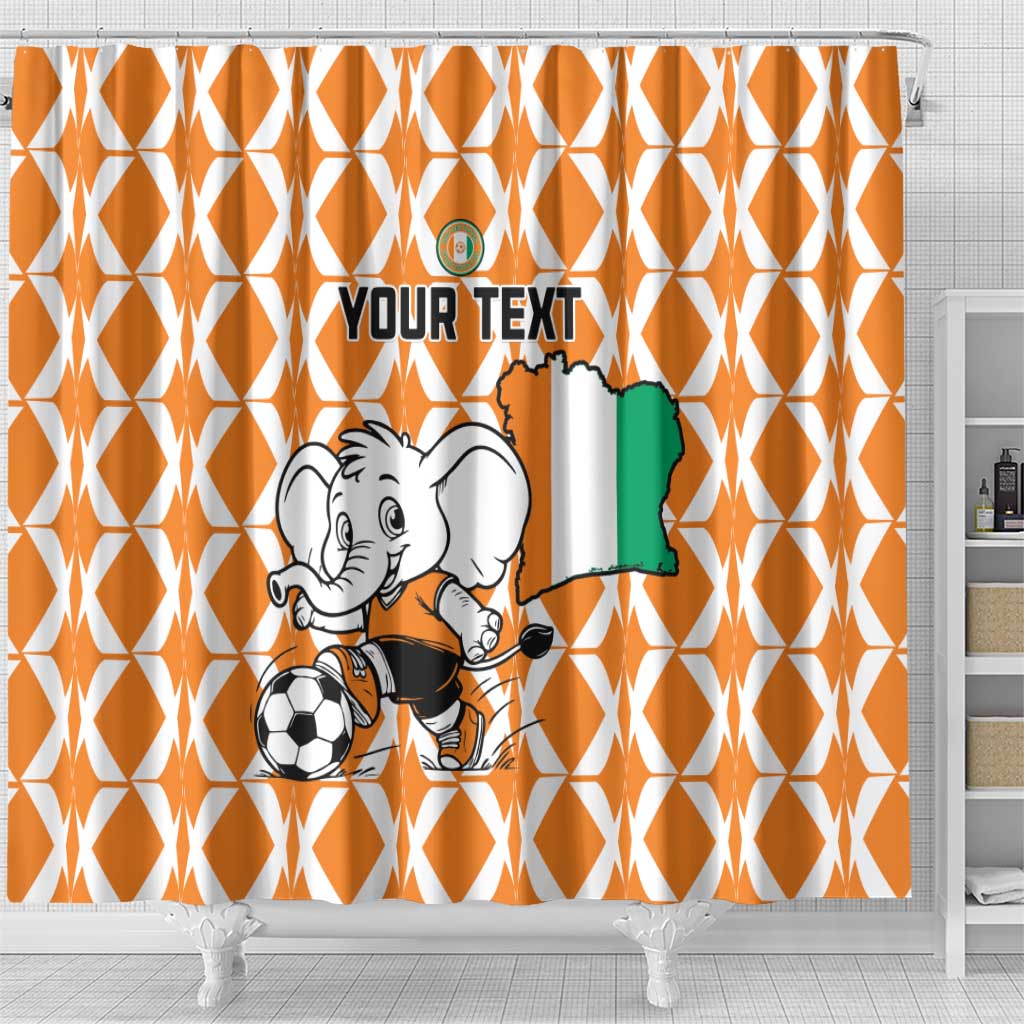 Custom Ivory Coast Football Shower Curtain Go Champions