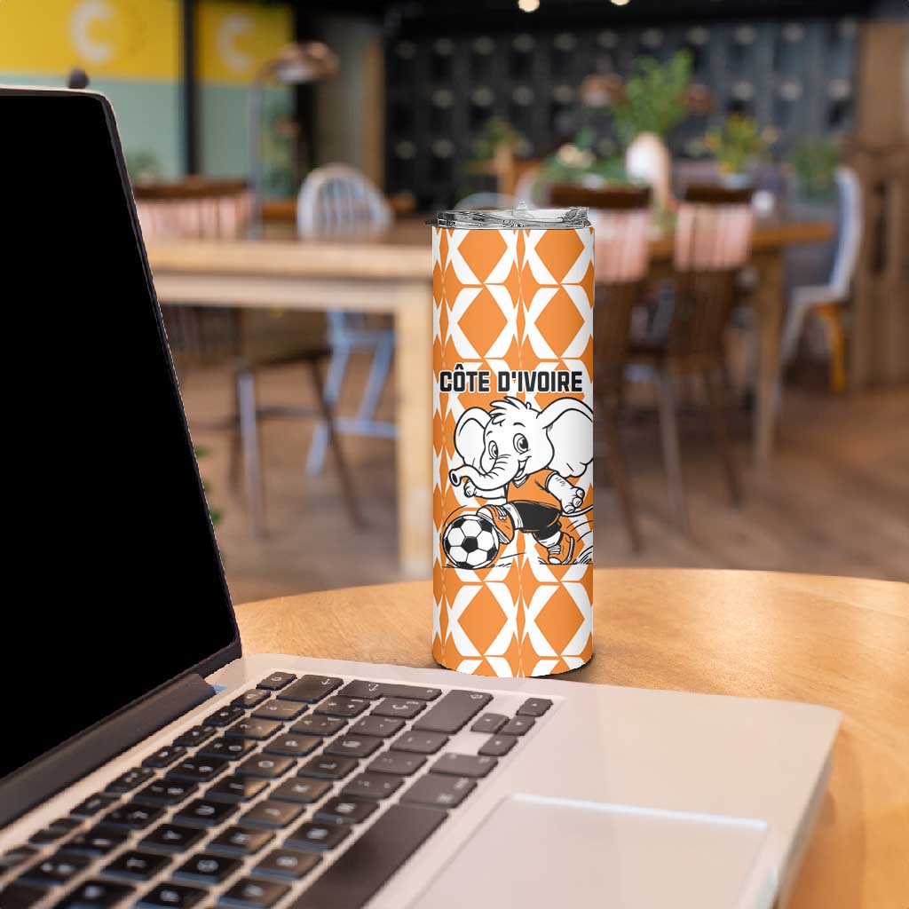 Custom Ivory Coast Football Skinny Tumbler Go Champions