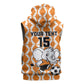 Custom Ivory Coast Football Sleeveless Zip Hoodie Go Champions - African Pride