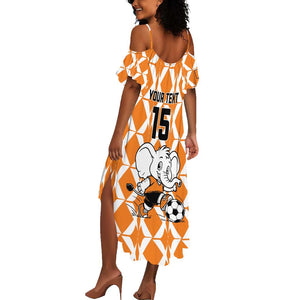 Custom Ivory Coast Football Summer Maxi Dress Go Champions