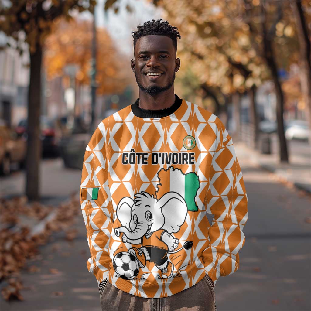 Custom Ivory Coast Football Sweatshirt Go Champions