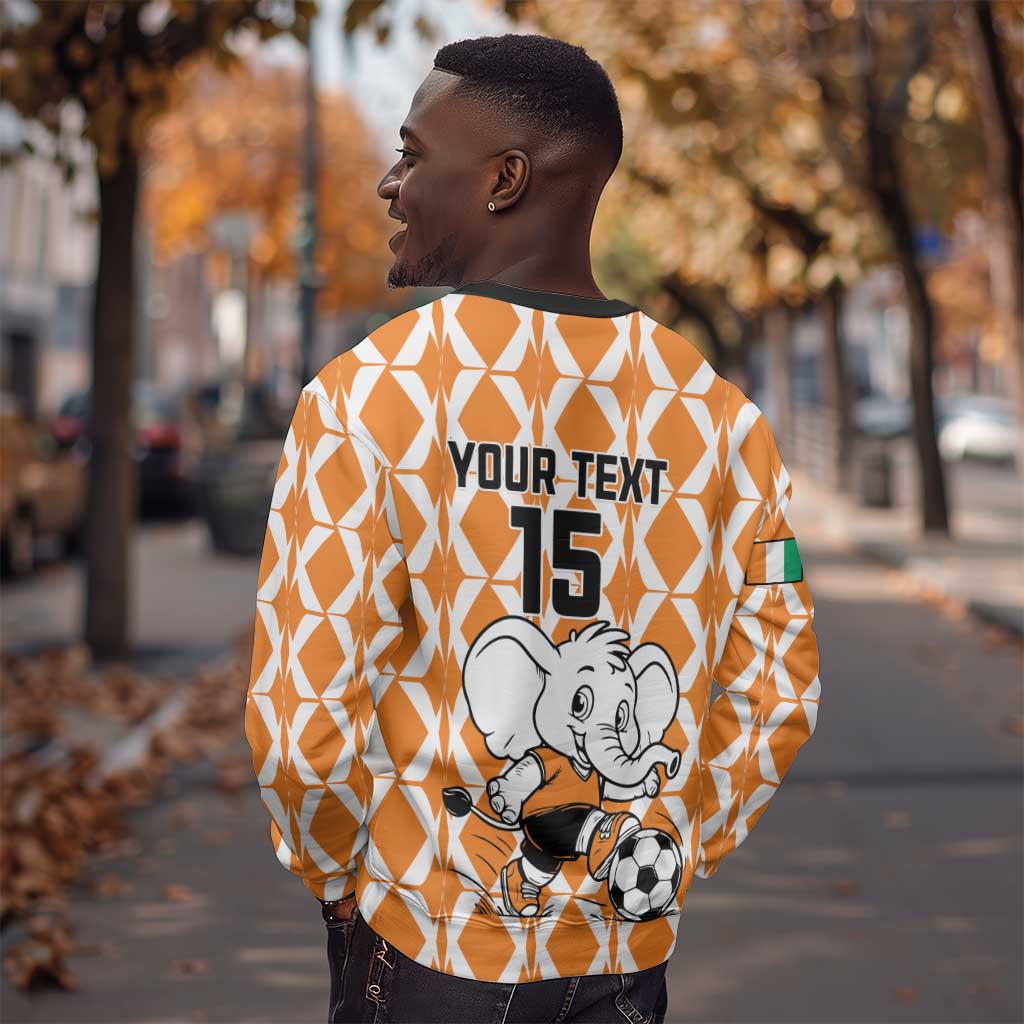 Custom Ivory Coast Football Sweatshirt Go Champions