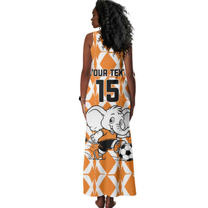 Custom Ivory Coast Football Tank Maxi Dress Go Champions