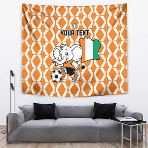 Custom Ivory Coast Football Tapestry Go Champions