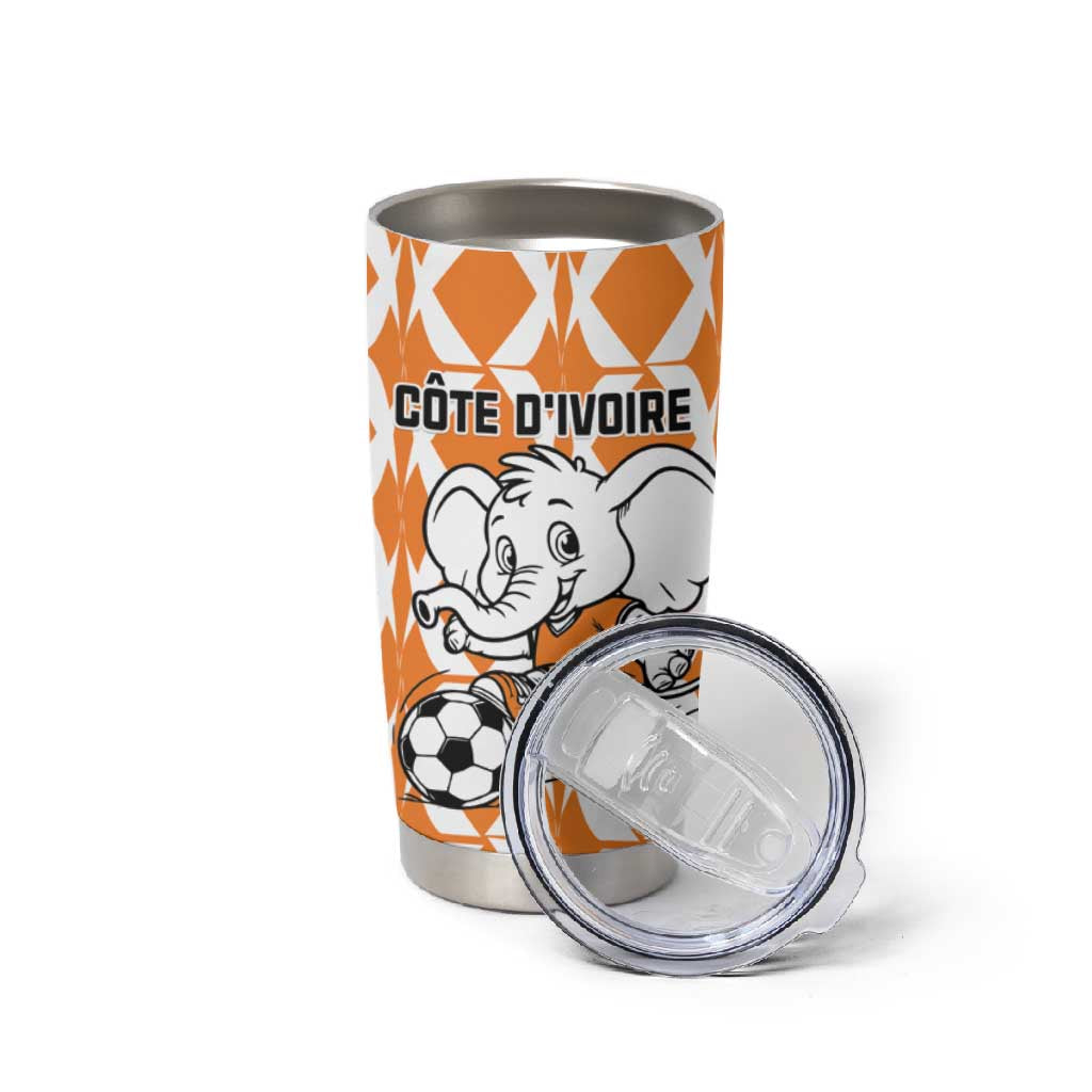 Custom Ivory Coast Football Tumbler Cup Go Champions