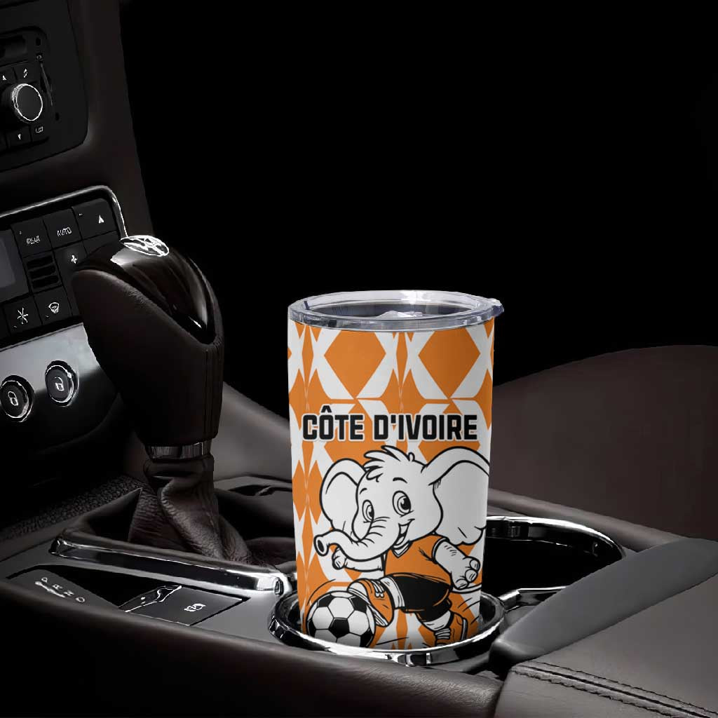 Custom Ivory Coast Football Tumbler Cup Go Champions