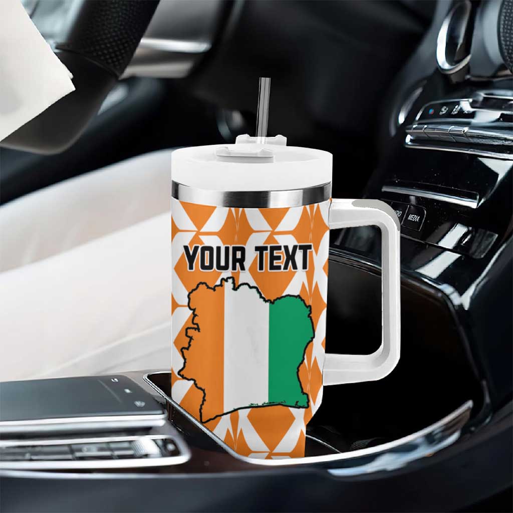 Custom Ivory Coast Football Tumbler With Handle Go Champions