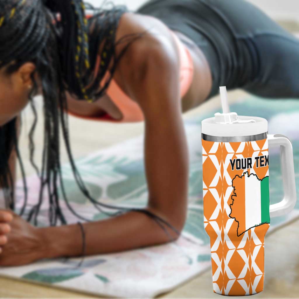 Custom Ivory Coast Football Tumbler With Handle Go Champions