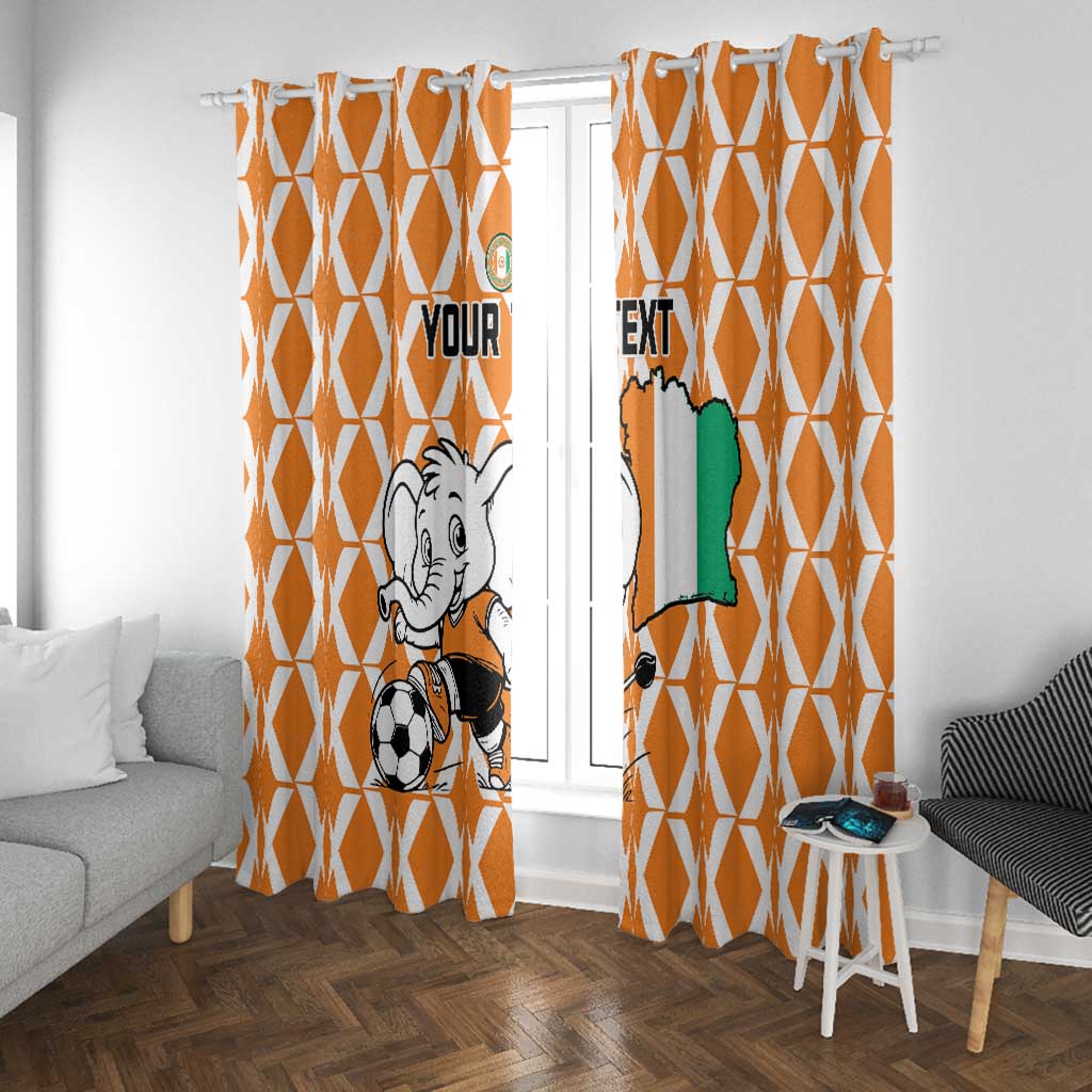 Custom Ivory Coast Football Window Curtain Go Champions