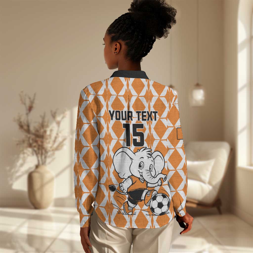 Custom Ivory Coast Football Women Casual Shirt Go Champions