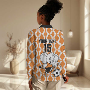 Custom Ivory Coast Football Women Casual Shirt Go Champions