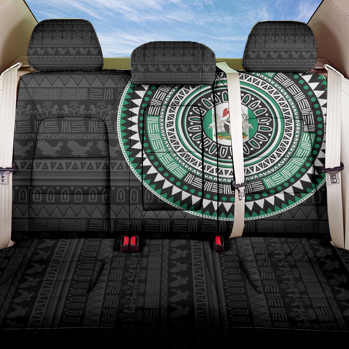 Nigeria African Tribal Pattern Back Car Seat Cover Chest Arm Tattoo