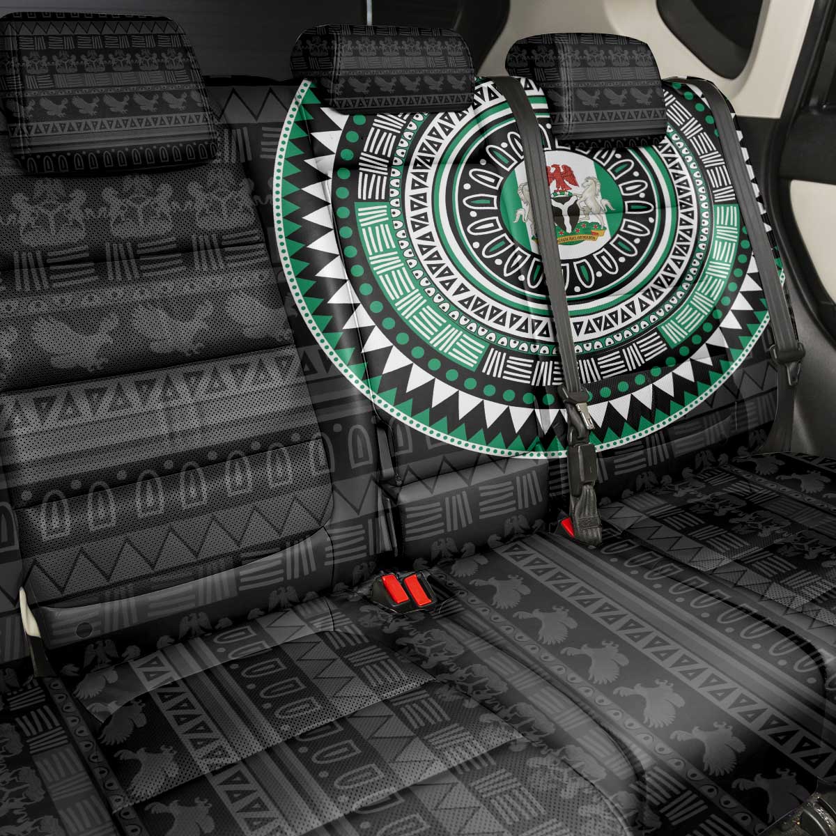 Nigeria African Tribal Pattern Back Car Seat Cover Chest Arm Tattoo