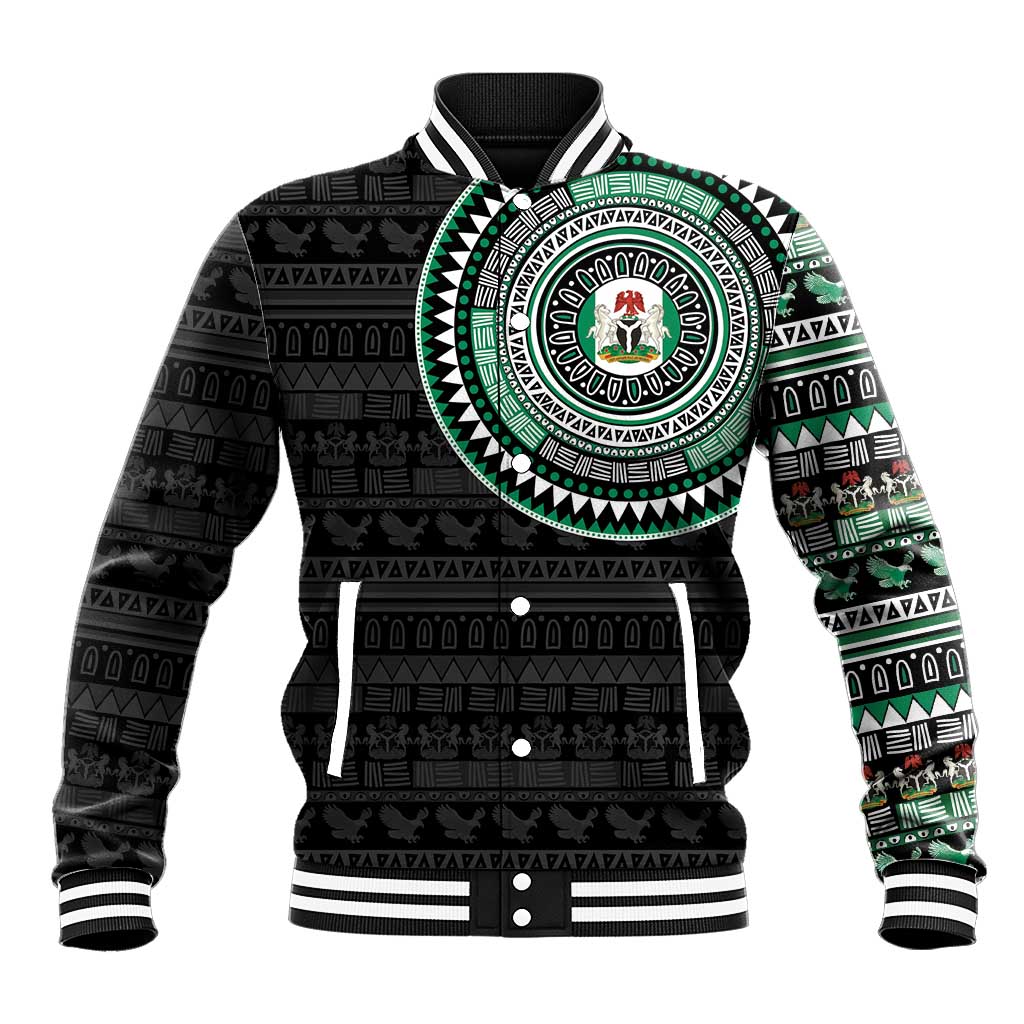 Nigeria African Tribal Pattern Baseball Jacket Chest Arm Tattoo