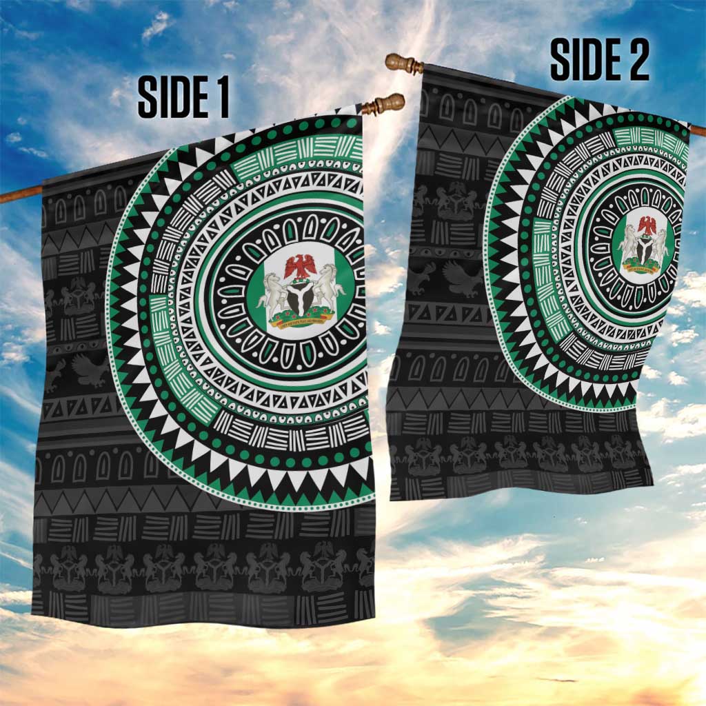 Nigeria African Tribal Pattern Garden Flag Chest Arm Tattoo
